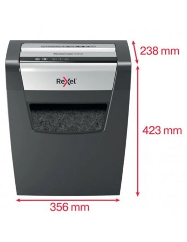 Rexel Momentum X312 Destructora de Papel Corte Cruzado P-3 23L Negra