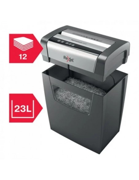 Rexel Momentum X312 Destructora de Papel Corte Cruzado P-3 23L Negra