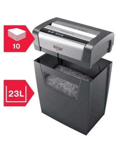 Rexel Momentum X410 Destructora de Papel Corte Confeti P-4 23L Negra