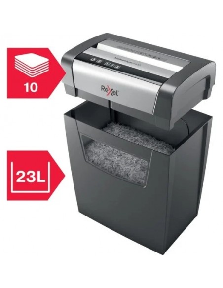 Rexel Momentum X410 Destructora de Papel Corte Confeti P-4 23L Negra