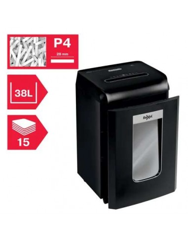 Rexel Promax QS RSX1538 Destructora de Papel Corte en Partículas P-4 38L Negra