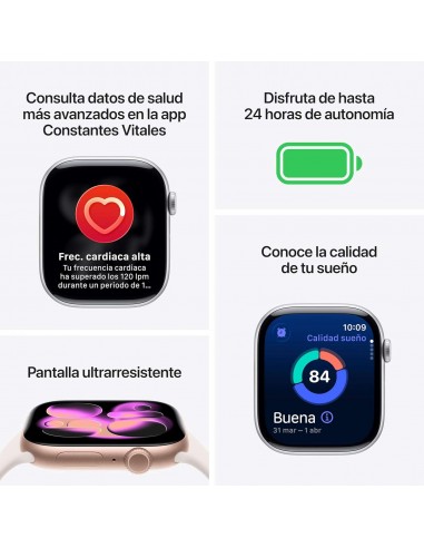 Apple Watch Series 11 GPS + Cellular 46mm Caja de Aluminio Negra con Correa Deportiva Negra S/M
