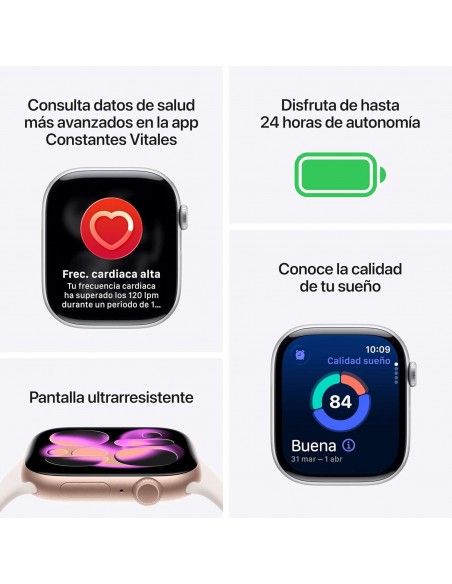 Apple Watch Series 11 GPS + Cellular 46mm Caja de Aluminio Negra con Correa Deportiva Negra S/M