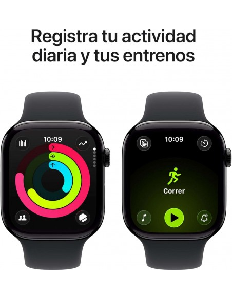 Apple Watch Series 11 GPS + Cellular 46mm Caja de Aluminio Negra con Correa Deportiva Negra S/M