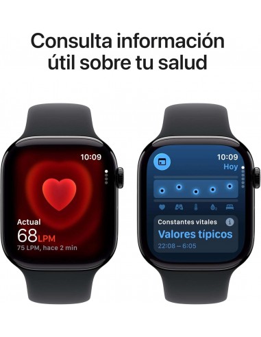 Apple Watch Series 11 GPS + Cellular 46mm Caja de Aluminio Negra con Correa Deportiva Negra S/M