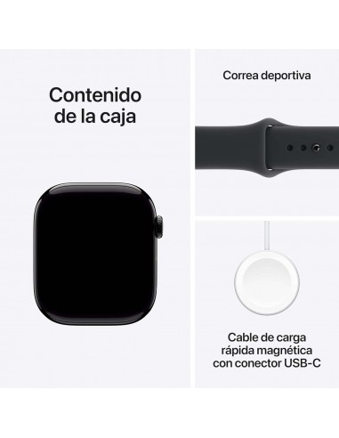 Apple Watch Series 11 GPS + Cellular 46mm Caja de Aluminio Negra con Correa Deportiva Negra S/M