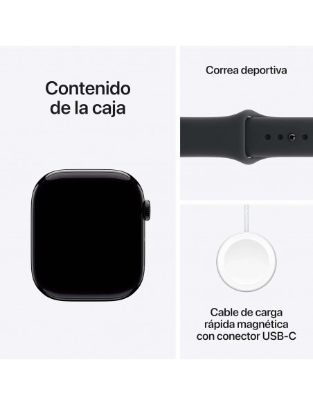 Apple Watch Series 11 GPS + Cellular 46mm Caja de Aluminio Negra con Correa Deportiva Negra S/M