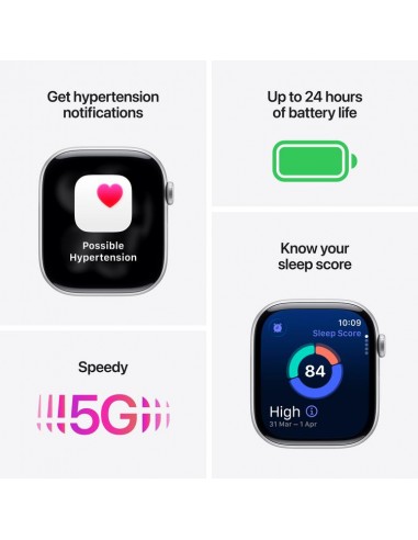 Apple Watch Series 11 GPS + Cellular 46mm Caja de Aluminio Negra con Correa Deportiva Negra S/M