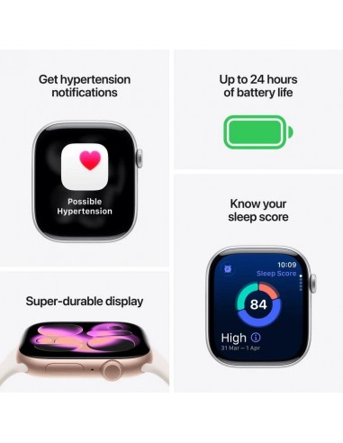 Apple Watch Series 11 GPS 46mm Caja de Aluminio Negro Azabache con Correa Deportiva Negra M/L
