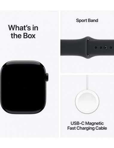 Apple Watch Series 11 GPS 46mm Caja de Aluminio Negro Azabache con Correa Deportiva Negra M/L