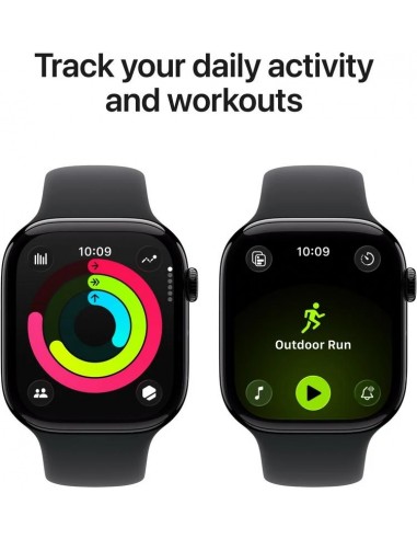 Apple Watch Series 11 GPS 46mm Caja de Aluminio Plata con Correa Deportiva Niebla Lila M/L