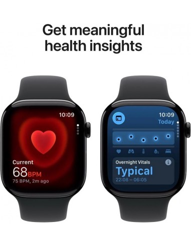 Apple Watch Series 11 GPS 46mm Caja de Aluminio Plata con Correa Deportiva Niebla Lila M/L