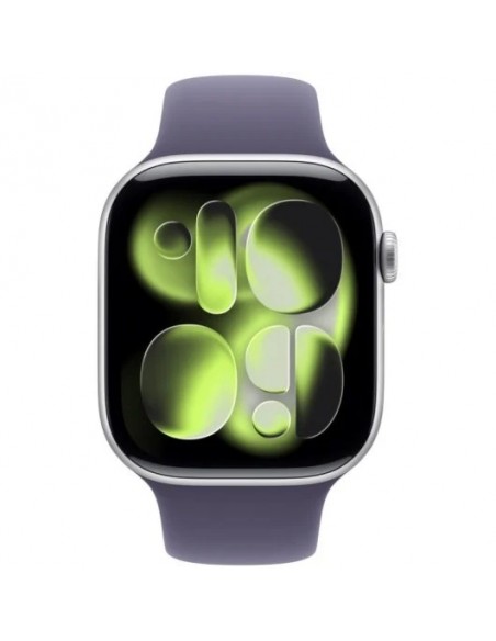 Apple Watch Series 11 GPS 46mm Caja de Aluminio Plata con Correa Deportiva Niebla Lila M/L