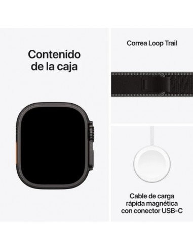 Apple Watch Ultra 3 GPS + Cellular 49mm Caja de Titanio Negro con Correa Loop Trail Negro/Carbón M/L