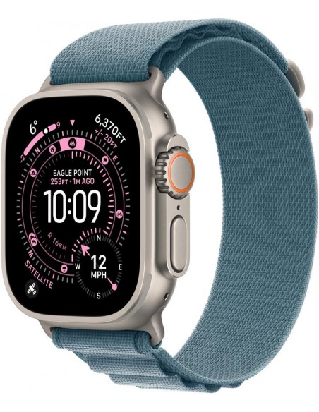 Apple Watch Ultra 3 GPS + Cellular 49mm Caja de Titanio Natural con Correa Loop Alpine Azul Claro M