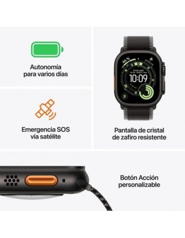 Apple Watch Ultra 3 GPS + Cellular 49mm Caja de Titanio Natural con Correa Loop Alpine Azul Claro M