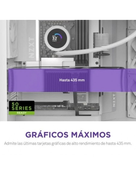 NZXT H9 Flow Caja ATX/EATX Malla y Vidrio Templado Blanca