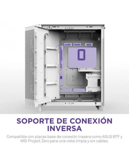 NZXT H9 Flow Caja ATX/EATX Malla y Vidrio Templado Blanca