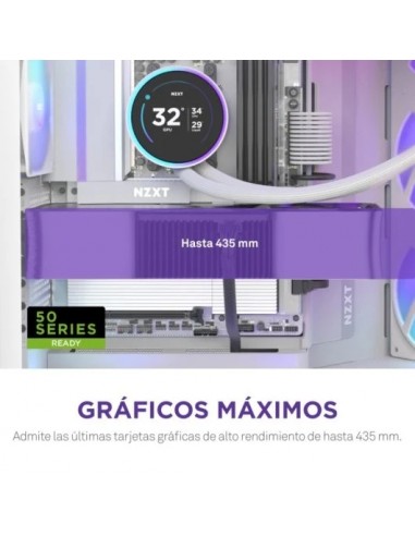 NZXT H9 Flow RGB Caja ATX/EATX Malla y Vidrio Templado Blanca