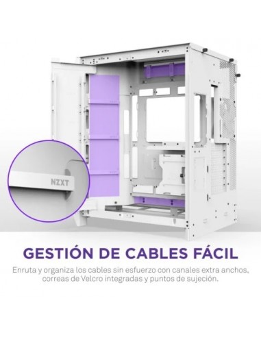 NZXT H9 Flow RGB Caja ATX/EATX Malla y Vidrio Templado Blanca