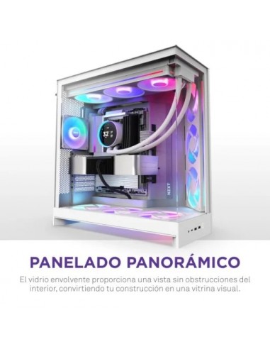 NZXT H9 Flow RGB Caja ATX/EATX Malla y Vidrio Templado Blanca