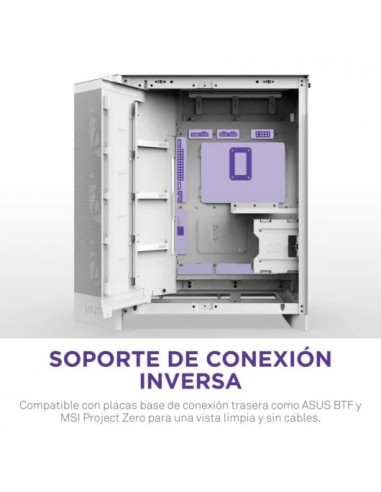 NZXT H9 Flow RGB Caja ATX/EATX Malla y Vidrio Templado Blanca