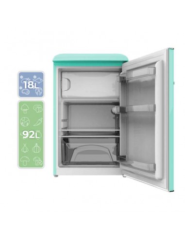 Cecotec Bolero CoolMarket TT Origin 110 Green E Mini frigorífico Retro 110L