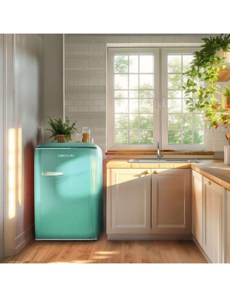 Cecotec Bolero CoolMarket TT Origin 110 Green E Mini frigorífico Retro 110L