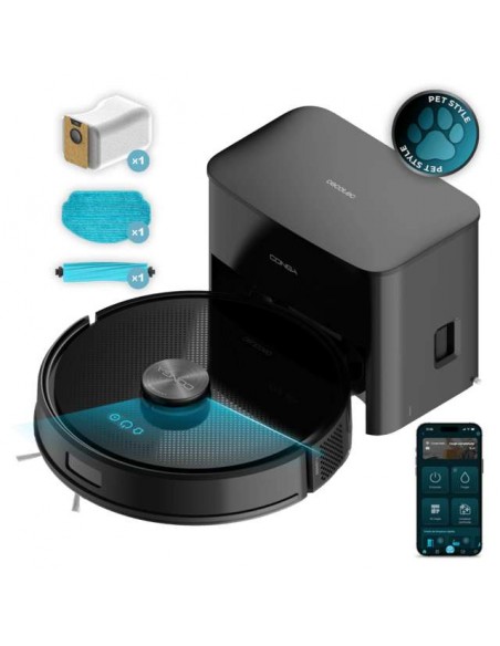 Cecotec Conga Y70 Robot Aspirador con Base Autovaciado con Motor de Succión 20000Pa