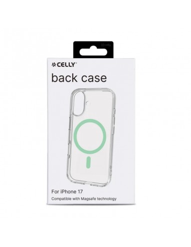 Celly GELSKINMAG Funda Transparente Magsafe Apple iPhone 17 Verde