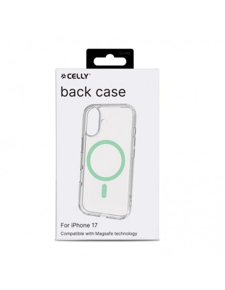 Celly GELSKINMAG Funda Transparente Magsafe Apple iPhone 17 Verde