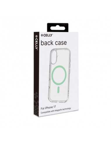 Celly GELSKINMAG Funda Transparente Magsafe Apple iPhone 17 Verde
