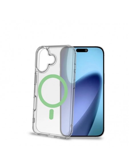Celly GELSKINMAG Funda Transparente Magsafe Apple iPhone 17 Verde