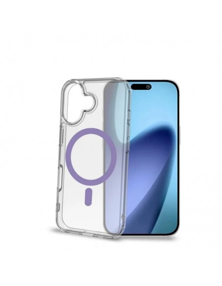 Celly GELSKINMAG Funda Transparente Magsafe Apple iPhone 17 Violeta