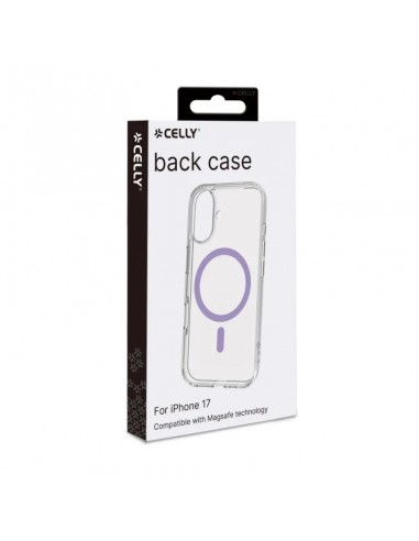 Celly GELSKINMAG Funda Transparente Magsafe Apple iPhone 17 Violeta