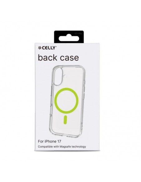 Celly GELSKINMAG Funda Transparente Magsafe Apple iPhone 17 Amarilla
