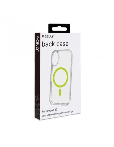 Celly GELSKINMAG Funda Transparente Magsafe Apple iPhone 17 Amarilla