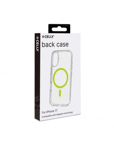 Celly GELSKINMAG Funda Transparente Magsafe Apple iPhone 17 Amarilla