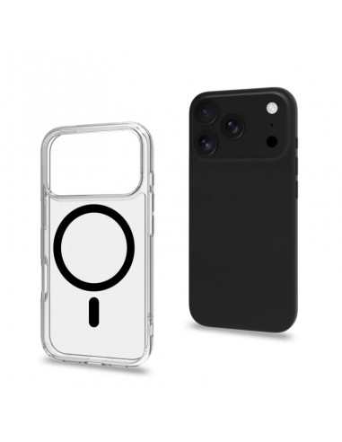 Celly GELSKINMAG Funda Transparente Magsafe Apple iPhone 17 Pro Negra