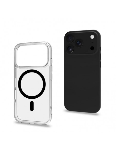 Celly GELSKINMAG Funda Transparente Magsafe Apple iPhone 17 Pro Negra