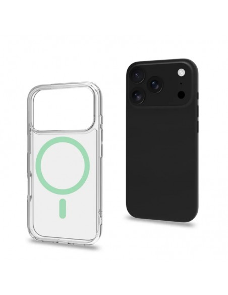 Celly GELSKINMAG Funda Transparente Magsafe Apple iPhone 17 Pro Verde
