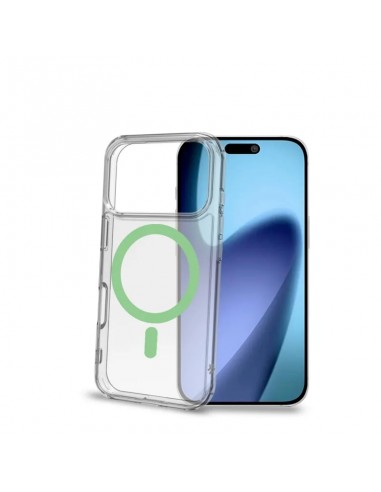 Celly GELSKINMAG Funda Transparente Magsafe Apple iPhone 17 Pro Verde