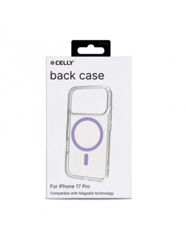 Celly GELSKINMAG Funda Transparente Magsafe Apple iPhone 17 Pro Violeta