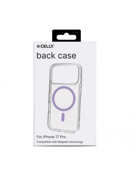 Celly GELSKINMAG Funda Transparente Magsafe Apple iPhone 17 Pro Violeta