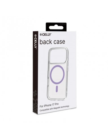 Celly GELSKINMAG Funda Transparente Magsafe Apple iPhone 17 Pro Violeta