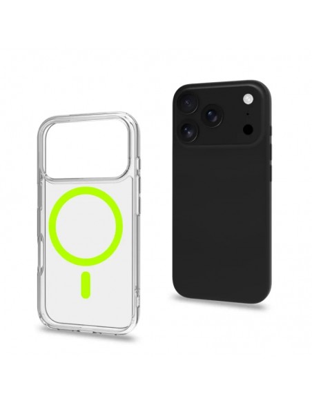 Celly GELSKINMAG Funda Transparente Magsafe Apple iPhone 17 Pro Amarilla