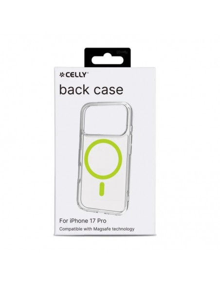 Celly GELSKINMAG Funda Transparente Magsafe Apple iPhone 17 Pro Amarilla