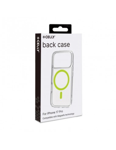 Celly GELSKINMAG Funda Transparente Magsafe Apple iPhone 17 Pro Amarilla