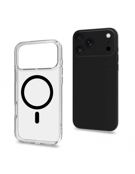 Celly GELSKINMAG Funda Transparente Magsafe Apple iPhone 17 Pro Max Negra