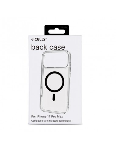 Celly GELSKINMAG Funda Transparente Magsafe Apple iPhone 17 Pro Max Negra